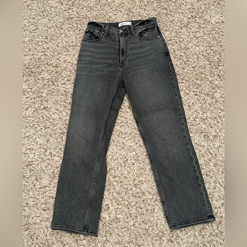 Abercrombie the ankle straight ultra high rise, curve love jeans